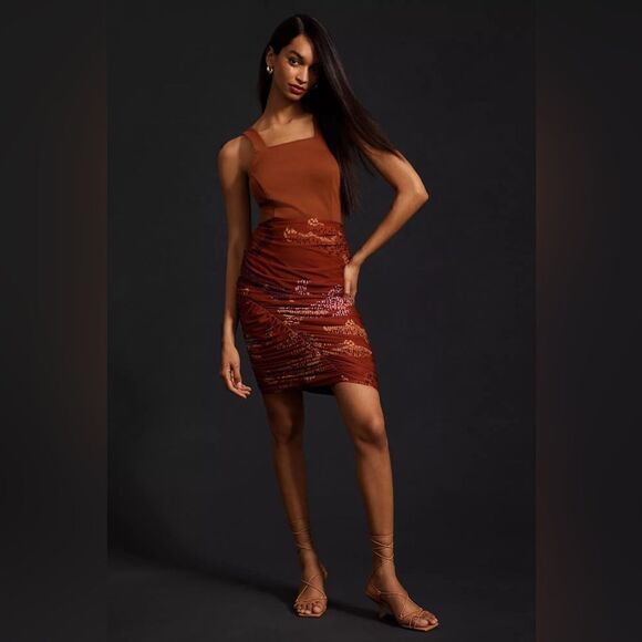 Farm Rio x Anthropologie Ruched Mesh Mini Skirt - Picture 2 of 4